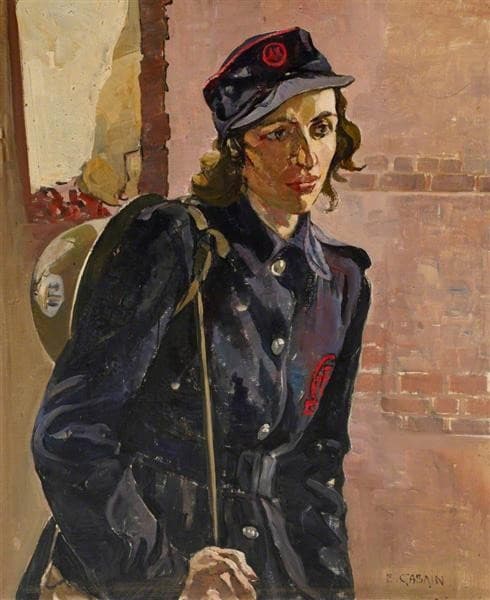 Auxiliary Fire Service Girl, City Fire Station — Ethel Léontine Gabain