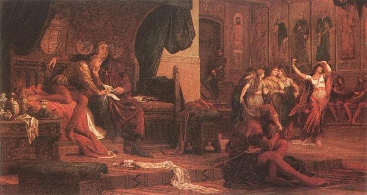 King László V and Ulrik Cillei — Bertalan Székely