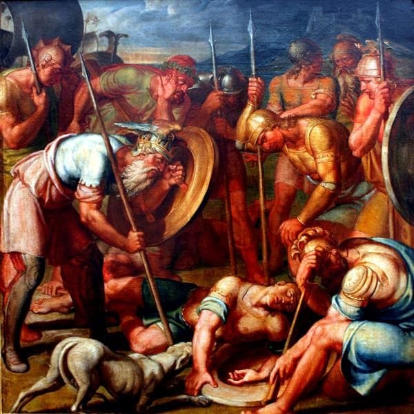 the Death of Oscar (from the Poems of Ossian) — Joseph Anton Koch