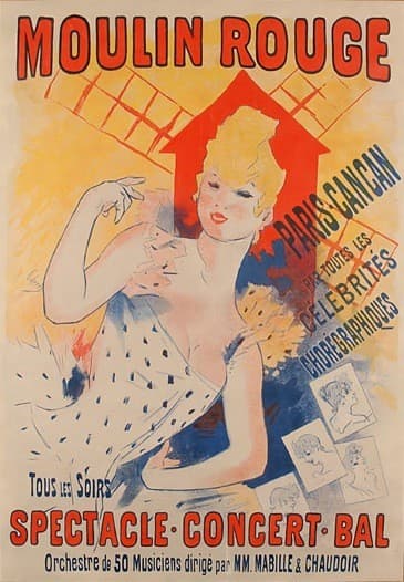 Moulin Rouge, Paris, Cancan — Jules Chéret