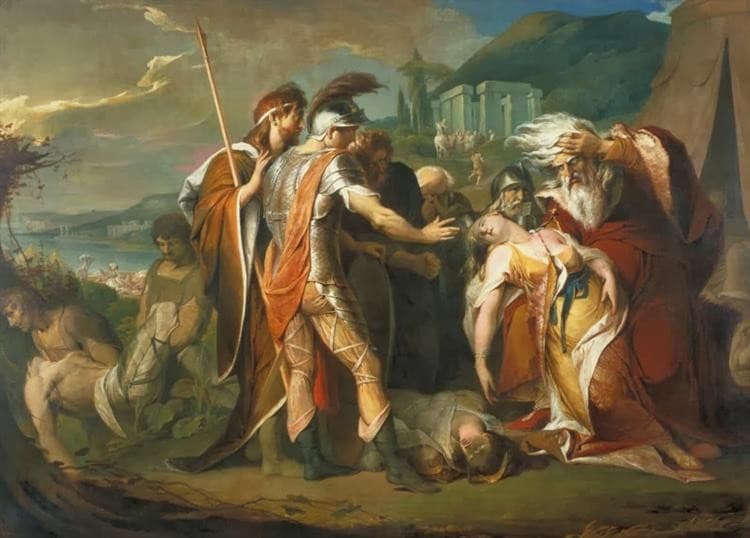 King Lear Weeping over the Dead Body of Cordelia — James Barry