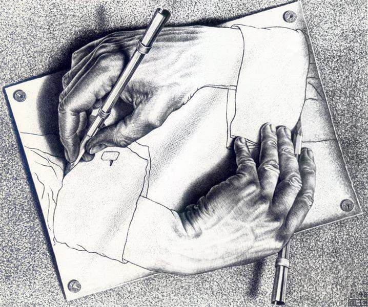 Drawing Hands — M.C. Escher