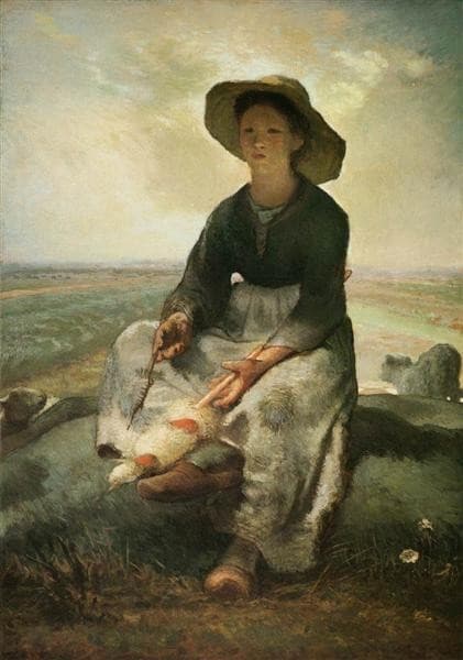 The Young Shepherdess — Jean-François Millet