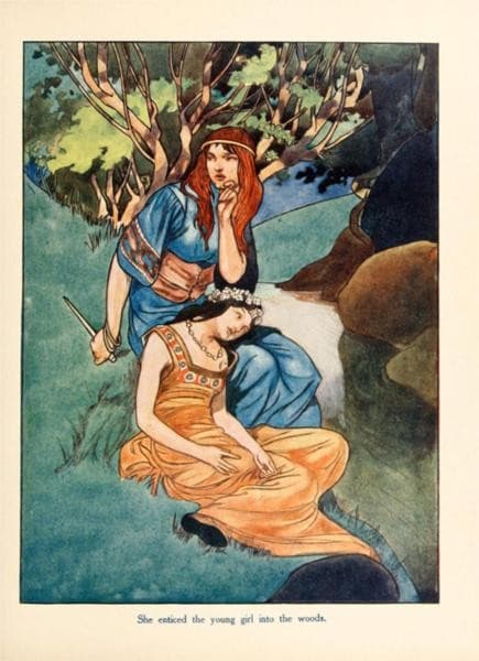 She enticed the young girl into the woods — Charles Robinson
