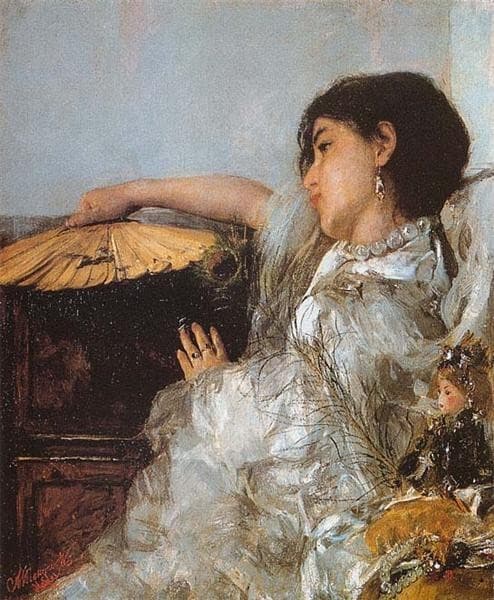 The two dolls — Antonio Mancini