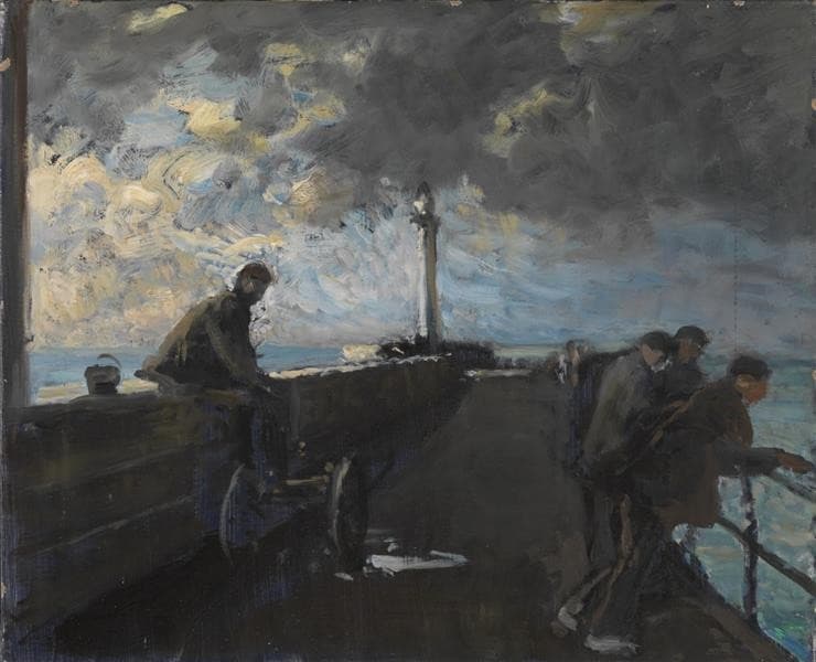 On the Pier at Dieppe — Jacques-Emile Blanche