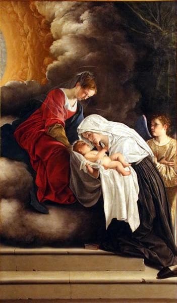 Madonna and Child in The Vision of St Francesca Romana — Orazio Gentileschi