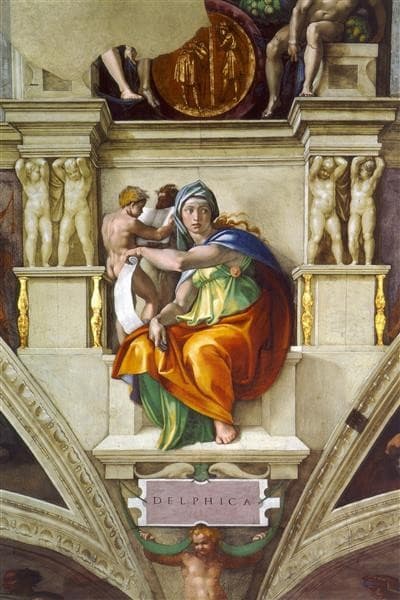 Sistine Chapel Ceiling: The Delphic Sibyl — Michelangelo