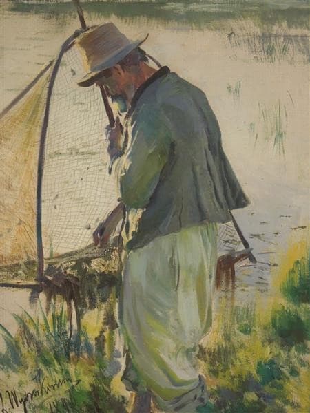 a Fisherman — Leon Wyczółkowski