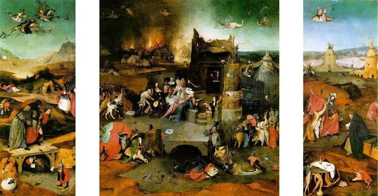 Triptych: The Temptation of St. Anthony — Hieronymus Bosch