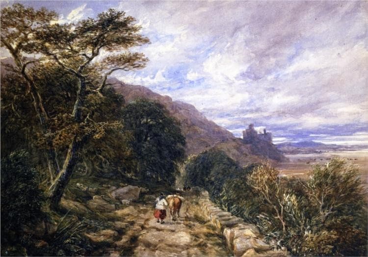 A Country Track Leading to Harlech Castle — David Cox