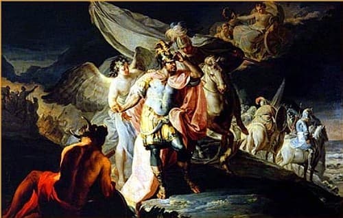 Hanibal victorious contemplates Italy from the Alps — Francisco Goya
