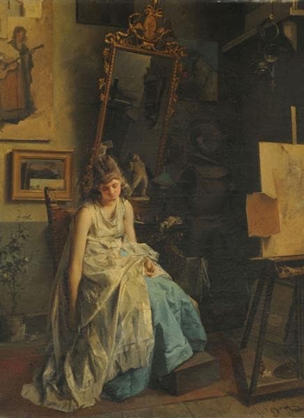 The model — Induno Domenico