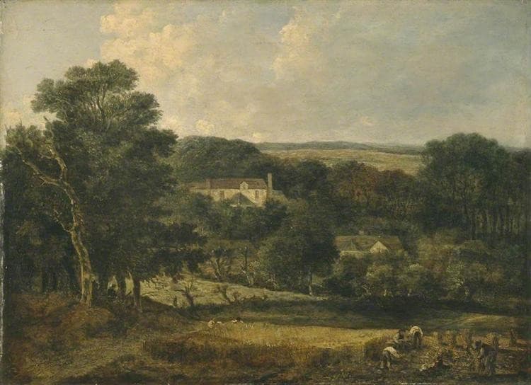 View near Norwich with Harvesters — John Crome