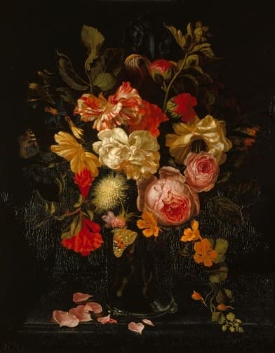 Still Life with Flowers and Butterflies — Maria van Oosterwijck