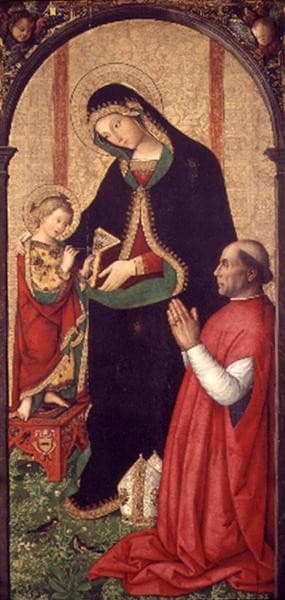 Madonna with Writing Child and Bishop — Pinturicchio