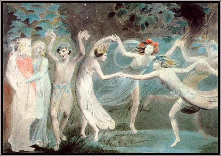 Oberon, Titania and Puck with Fairies Dancing — William Blake