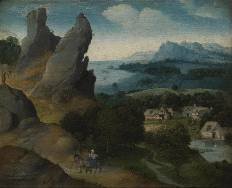 Landscape with the Flight into Egypt — Joachim Patinir