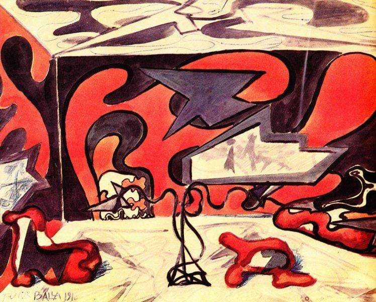 Design for Living Room Furnishings — Giacomo Balla
