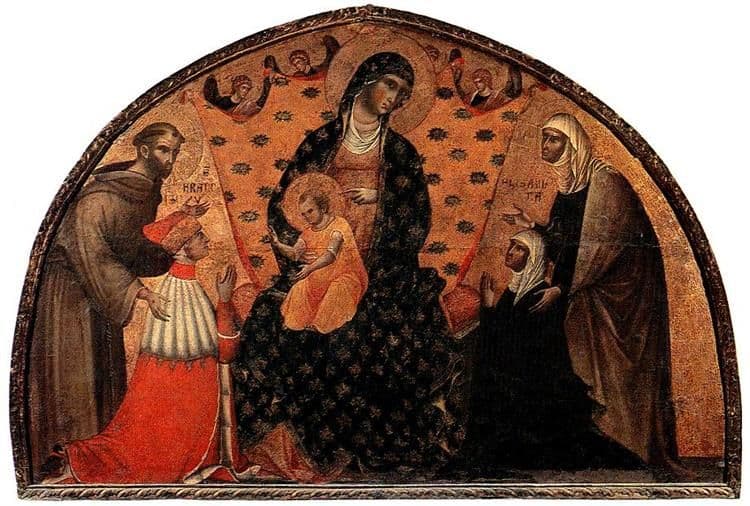 Doge Francesco Dandolo and His Wife Presented to the Madonna — Paolo Veneziano