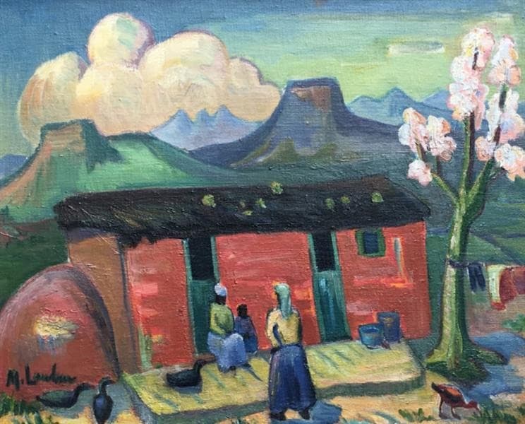 Landscape with House and Tree — Maggie Laubser