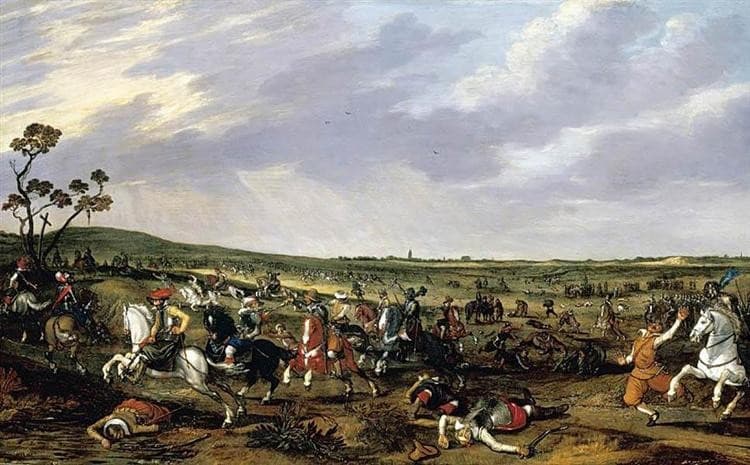 Battle scene in an open landscape — Esaias van de Velde