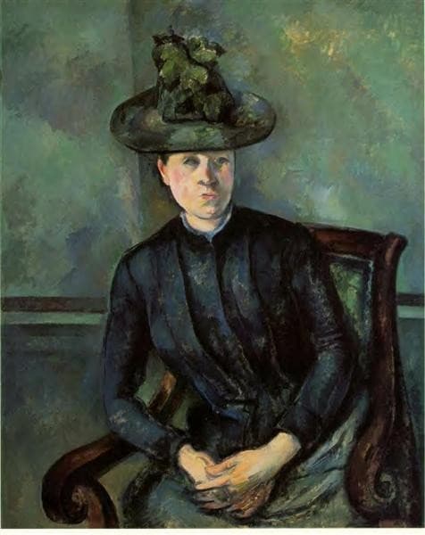 Woman in a Green Hat (Madame Cezanne) — Paul Cézanne