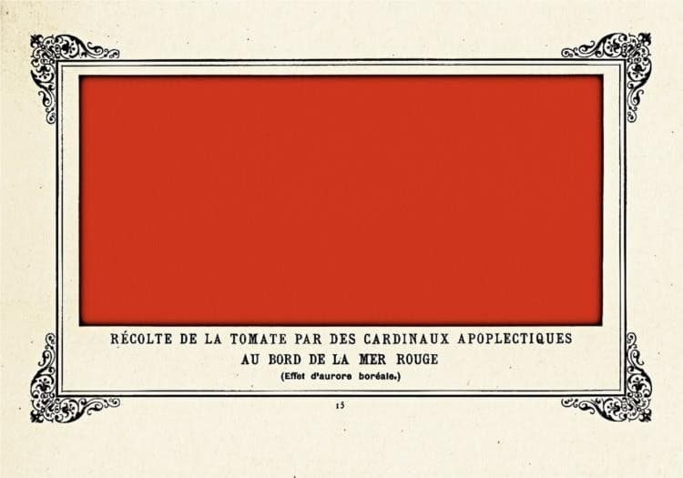 Apoplectic Cardinals Harvesting Tomatoes on the Shore of the Red Sea (Study of the Aurora Borealis) — Alphonse Allais