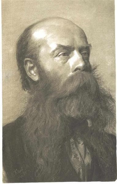 Portrait of a man with beard in three quarter profile — Gustav Klimt