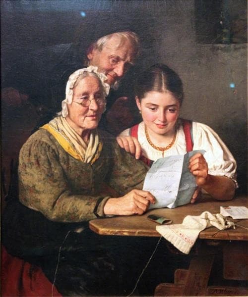 A Letter from America — Berthold  Woltze