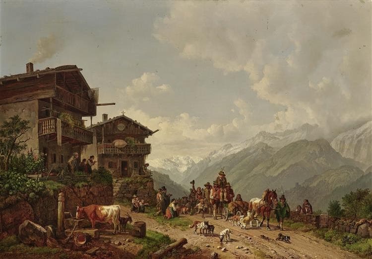 Return from the Bear Hunt — Heinrich Bürkel