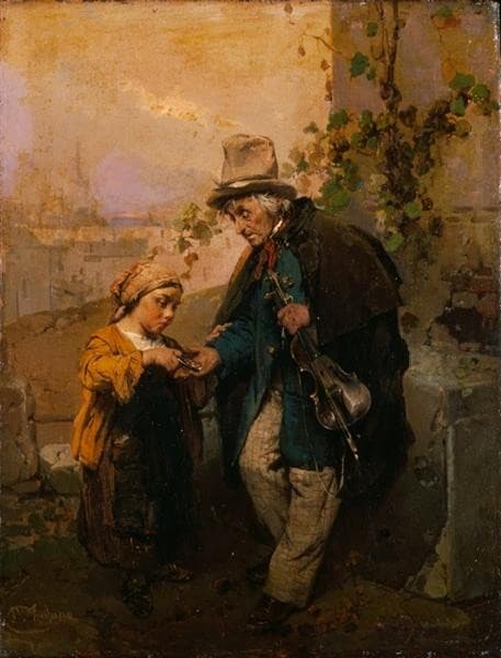 The nomadic artist (or the begging) — Induno Domenico