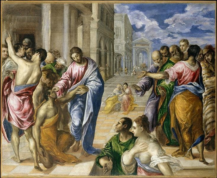 Christ healing the blind man — El Greco