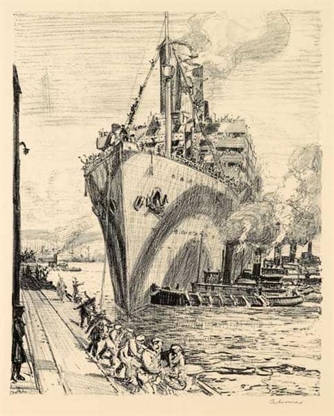 The Transport Aquitania — Arthur Lismer