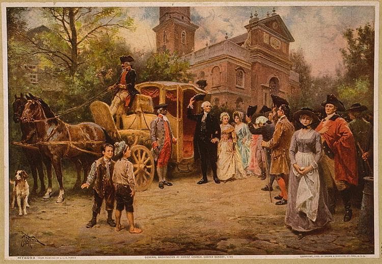 General Washington at Christ Church, Easter Sunday, 1795 — Jean Leon Gerome Ferris