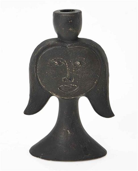 A patinated plaster table lamp — Anton Prinner