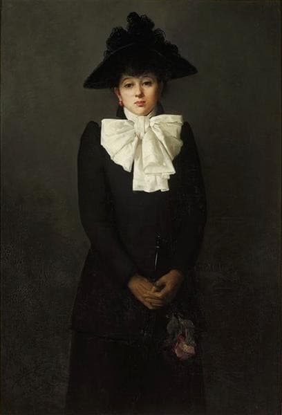 Portrait of a Young Woman with a Rose — Anna Bilińska