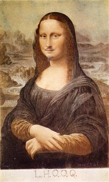 L.H.O.O.Q, Mona Lisa with moustache — Marcel Duchamp