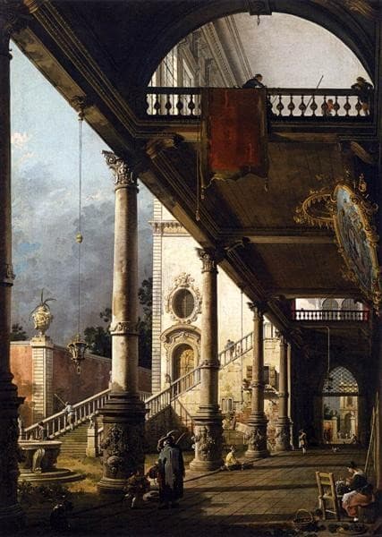 Perspective with a Portico — Canaletto