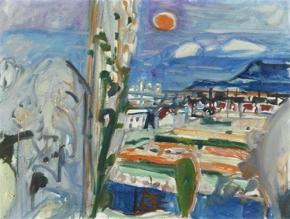 Night-time landscape near Unterengstringen — Max Gubler