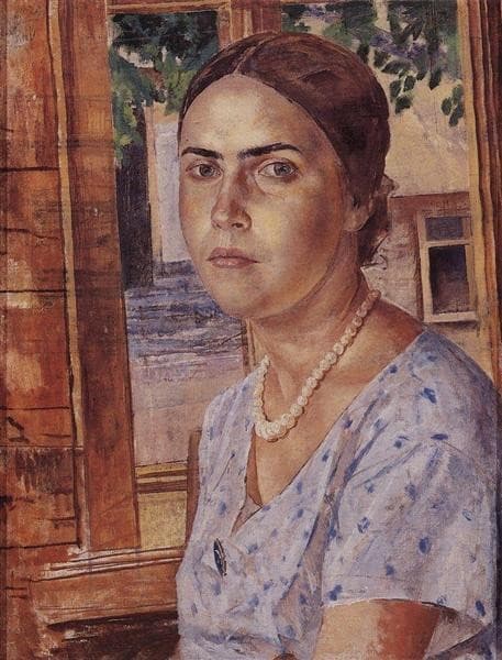 Девушка у окна — Kuzma Petrov-Vodkin