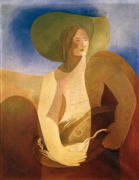 Woman with fish — Aleksandra Ekster