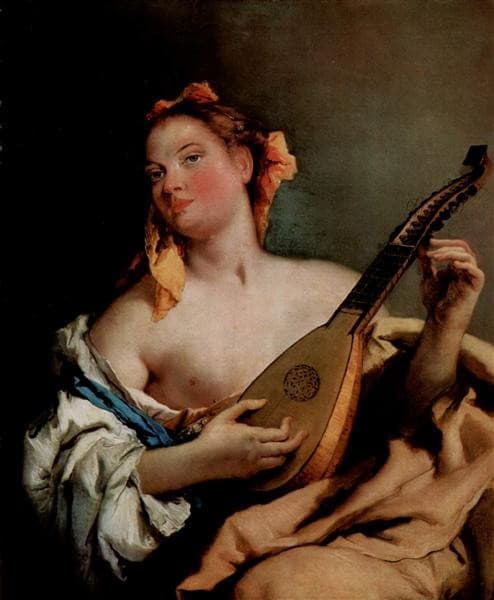 Girl with a Mandolin — Giovanni Battista Tiepolo