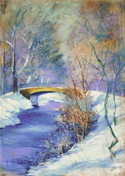 Tiergarten im Winter — Lesser Ury