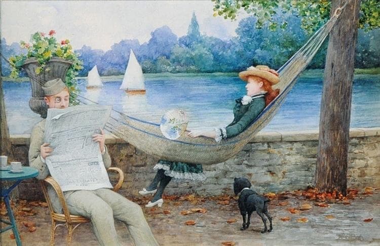 Vichy, a nap in the park on the banks of the Allier — Maurice Poirson