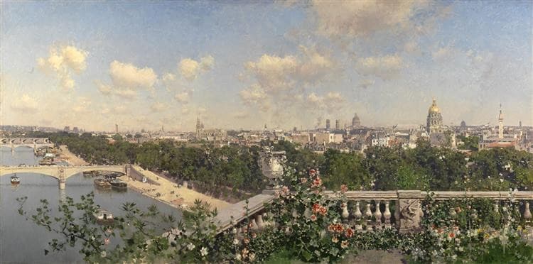 View of Paris from the Trocadero — Martín Rico y Ortega