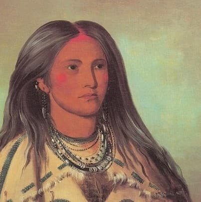 Sha-kó-ka (mint), a Mandan girl — George Catlin