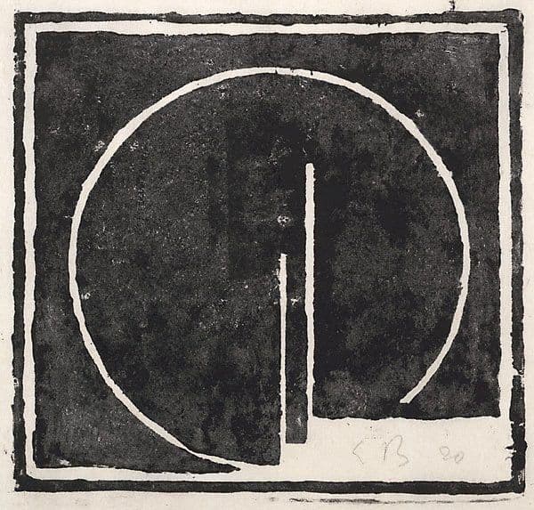 Open circle with two verticals — Erich Buchholz
