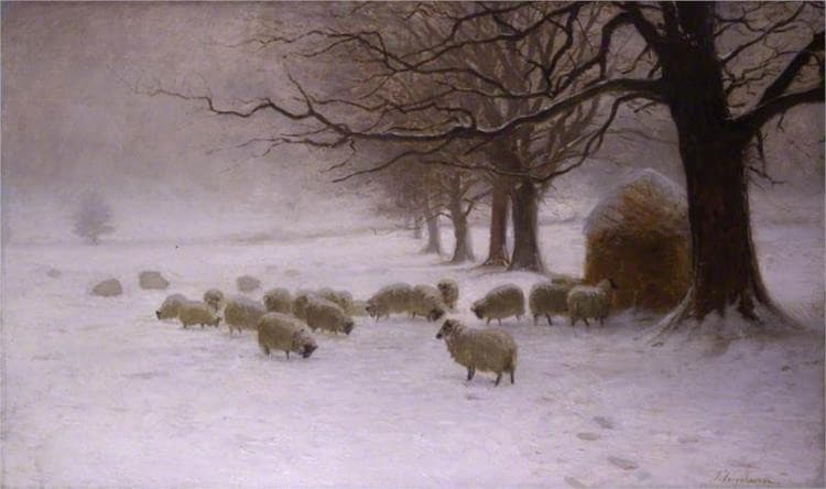 Sheep in a Snowstorm — Joseph Farquharson