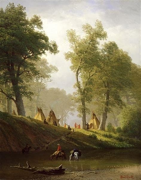 The Wolf River, Kansas — Albert Bierstadt